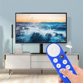 img 3 attached to Protective Rubber Cover Replacement with Wrist Strap for Chromecast with Google TV 2020 Voice Remote – Blue