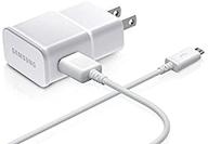 🔌 samsung oem adapter with usb sync charging cable - white: non-retail pack logo