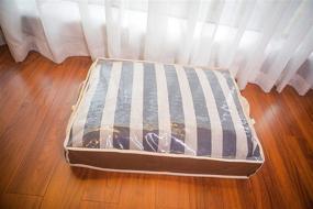 img 1 attached to 🛏️ Large Capacity Fabric Coffee Underbed Storage Bag for Comforter Organization - Shinetidy Bedding Container with Zipper