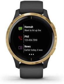 img 3 attached to Garmin Venu: Gold GPS Smartwatch with Bright Touchscreen Display, Music, Body Energy Monitoring, Animated Workouts, Pulse Ox Sensor and More – Black Band