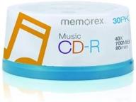📀 memorex 15404001 music cd-r da, 80 minute, 700 mb 40x (30-pack spindle) - discontinued by manufacturer - buy online now! logo