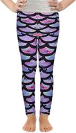 digital leggings mermaid colored leopard logo