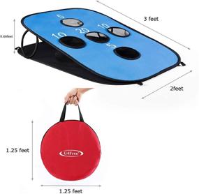 img 3 attached to G4Free Portable Collapsible 5 Holes Cornhole Game Set - Perfect for Camping & Travel, Includes 8 Bean Bags and Carrying Case, Toss Game Size 3ft x 2ft