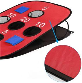 img 2 attached to G4Free Portable Collapsible 5 Holes Cornhole Game Set - Perfect for Camping & Travel, Includes 8 Bean Bags and Carrying Case, Toss Game Size 3ft x 2ft