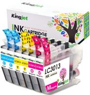 🖨️ kingjet lc3013 / lc3011 ink cartridge replacement for brother printers - 6 pack (2 cyan 2 magenta 2 yellow) logo