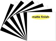 🎨 matte oracal 651 vinyl sheets - 10 flat 12"x12" black & white decal sheets for indoor/outdoor marking, decorating, window graphics, and more! logo