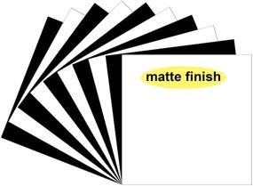 img 4 attached to 🎨 Matte Oracal 651 Vinyl Sheets - 10 Flat 12"x12" Black & White Decal Sheets for Indoor/Outdoor Marking, Decorating, Window Graphics, and More!
