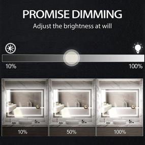 img 2 attached to Enhance Your Bathroom Experience with Butylux 32x24 inch Wall Mounted LED Bathroom Mirror: Dimmable, Anti-Fog, and Smart Touch Button Control!