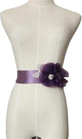 img 3 attached to 🌸 Sparkling Organza Crystal Flowers: Exquisite Wedding Women's Accessories for Belts