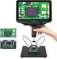 🔬 andonstar ad409 hdmi digital microscope with 10.1 inch lcd screen, 300x usb electronic camera for magnifying, pcb soldering, and coin collection logo