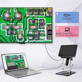 img 1 attached to 🔬 Andonstar AD409 HDMI Digital Microscope with 10.1 inch LCD Screen, 300X USB Electronic Camera for Magnifying, PCB Soldering, and Coin Collection