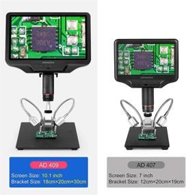 img 2 attached to 🔬 Andonstar AD409 HDMI Digital Microscope with 10.1 inch LCD Screen, 300X USB Electronic Camera for Magnifying, PCB Soldering, and Coin Collection