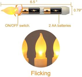 img 1 attached to Raycare 12 шт. пластинчатых свечей с батареей LED и 24 шт. батареи (длительность работы до 800 часов)