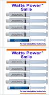 🦷 watts power 35% teeth whitening gels - 8 huge 10ml gels plus new fcp enamel gel - dual action for surface and deep stains - 80ml - made in the usa: experience effective teeth whitening for a brighter smile logo