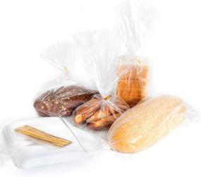 img 3 attached to 🍞 Bread Bags with Ties: 100 Clear Reusable Bags & Ties for Homemade Bread and Bakery Loaf – Adjustability and Longevity Guaranteed