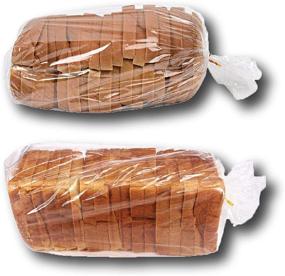 img 4 attached to 🍞 Bread Bags with Ties: 100 Clear Reusable Bags & Ties for Homemade Bread and Bakery Loaf – Adjustability and Longevity Guaranteed