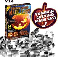 🎃 ultimate pumpkin punchers carving kit for kids - 24 piece set: tools, stencils, and safe carver logo