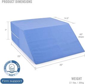 img 3 attached to DMI 23 x 20 x 7 Inch Wedge Pillow - 🔵 Leg Elevation, Snoring, Circulation, Pregnancy, Sciatica, Leg Rest or Foot Elevation - Blue