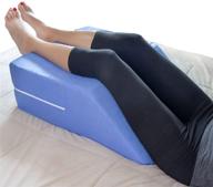 dmi 23 x 20 x 7 inch wedge pillow - 🔵 leg elevation, snoring, circulation, pregnancy, sciatica, leg rest or foot elevation - blue logo