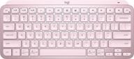 💻 logitech mx keys mini: ultimate compact bluetooth keyboard with backlit illumination, usb-c, metal build - rose - compatible with apple macos, ios, windows, linux, android logo