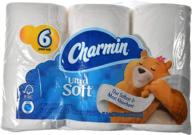 🧻 premium and plush: charmin ultra soft bathroom tissue 6 jumbo rolls logo