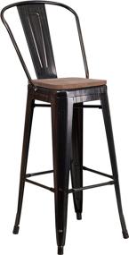 img 4 attached to Taylor Logan Black Antique Metal Barstool