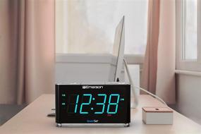 img 3 attached to ⏰ Emerson ER100301: SmartSet Alarm Clock Radio with Bluetooth Speaker, Charging Station & USB Ports for iPhone/iPad/iPod/Android, Tablets