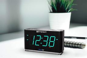 img 2 attached to ⏰ Emerson ER100301: SmartSet Alarm Clock Radio with Bluetooth Speaker, Charging Station & USB Ports for iPhone/iPad/iPod/Android, Tablets
