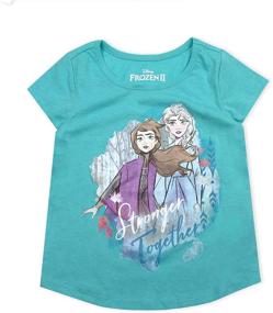 img 2 attached to 👧 Disney Frozen II T Shirts 3-Pack for Girls and Toddlers featuring Princess Elsa and Anna