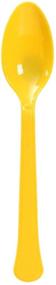 img 1 attached to 🍽️ 48-Piece Pack of Premium Heavy Weight Plastic Spoons in Vibrant Sunshine Yellow - Ideal Party Supply