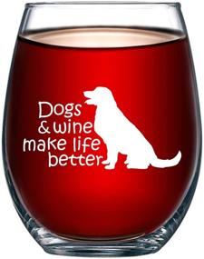 img 4 attached to Dogs & Wine Make Life Better: An Ideal Birthday Gift for Veterinarian, Dog Mom, Dog Dad, Animal Rescue or Vet Tech - Perfect for Dog Lovers of Any Gender - 15 Ounce Stemless Wine Glass