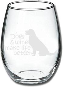 img 2 attached to Dogs & Wine Make Life Better: An Ideal Birthday Gift for Veterinarian, Dog Mom, Dog Dad, Animal Rescue or Vet Tech - Perfect for Dog Lovers of Any Gender - 15 Ounce Stemless Wine Glass