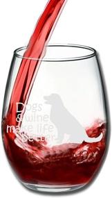 img 3 attached to Dogs & Wine Make Life Better: An Ideal Birthday Gift for Veterinarian, Dog Mom, Dog Dad, Animal Rescue or Vet Tech - Perfect for Dog Lovers of Any Gender - 15 Ounce Stemless Wine Glass