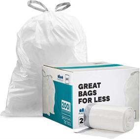 img 3 attached to 🗑️ Plasticplace Custom Fit Trash Bags for simplehuman (x) Code H – Compatible, 8-9 Gallon, 30-35 Liter, 200 Count, White