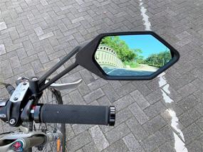 img 2 attached to 🚲 MEACHOW ME-005RS: Premium Scratch Resistant Glass Lens Handlebar Bike Mirror for Safe Rearview Biking - Silver Right Side