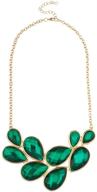 lux accessories green statement necklace logo