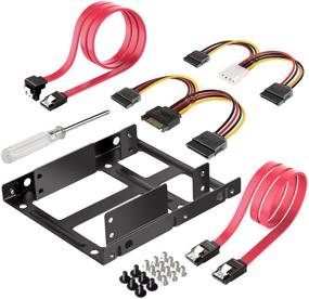 img 4 attached to 💾 Inateck 2.5 to 3.5 SSD Mounting Bracket with SATA Cable and Power Splitter Cable - ST1002S
