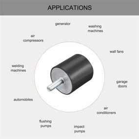 img 1 attached to Uxcell Vibration Isolators Cylindrical Absorber Power Transmission Products