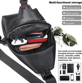 img 2 attached to Waterproof Crossbody Shoulder Backpack by AmHoo