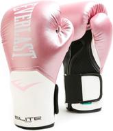 🥊 everlast elite pro style training gloves: pink/white 12 oz - perfect for effective workouts logo