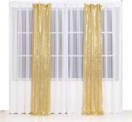 🎉 golden sequin party backdrop - 2 panels, 2ft x 8ft, for photography and decoration - poise3ehome logo