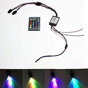 img 3 attached to 🚗 Мини-осветитель для автомобилей 12V RGB LED Light Source с 24-клавишным ИК-пультом для PMMA пластикового оптического волокна боковой световой кабель