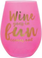 stylish slant collections stemless glass: 20 oz wine with a side of fun! логотип