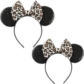 img 4 attached to Minnie Mouse Headbands Decorations Leopard
