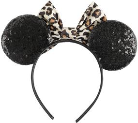 img 3 attached to Minnie Mouse Headbands Decorations Leopard