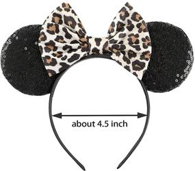img 2 attached to Minnie Mouse Headbands Decorations Leopard