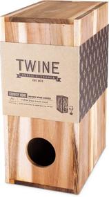 img 2 attached to 🍷 Twine's Stylish Acacia Wood Boxed Wine Cover for Country Home Décor