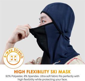 img 3 attached to 🏂 AstroAI Navy Blue Windproof Balaclava: Ideal Cold Weather Face Mask for Skiing, Snowboarding & Motorcycle Riding - Full Protection for Men/Women