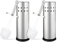 🚽 polished chrome stainless steel vented toilet brush and holder set (pack of 2) for improved home intuition logo