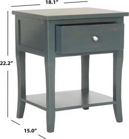 img 1 attached to 🪑 Safavieh American Homes Collection Coby End Table: Stylish Steel Teal Accent Piece for Modern Interiors